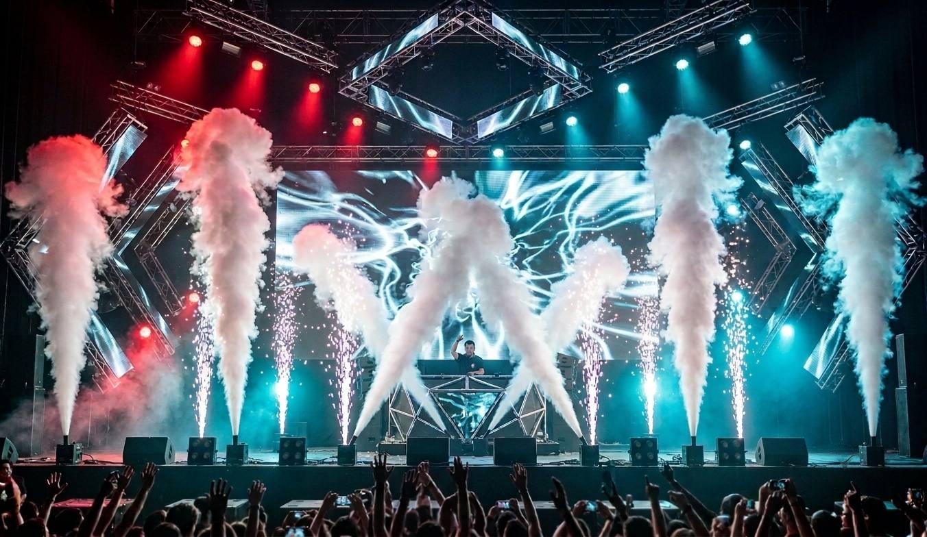Concert special effects lasers and lights